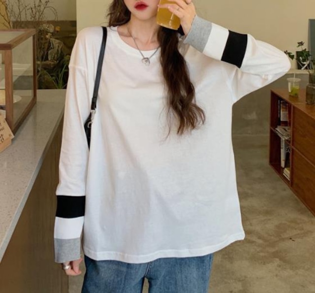 配色袖ロングTシャツ（指定なし）